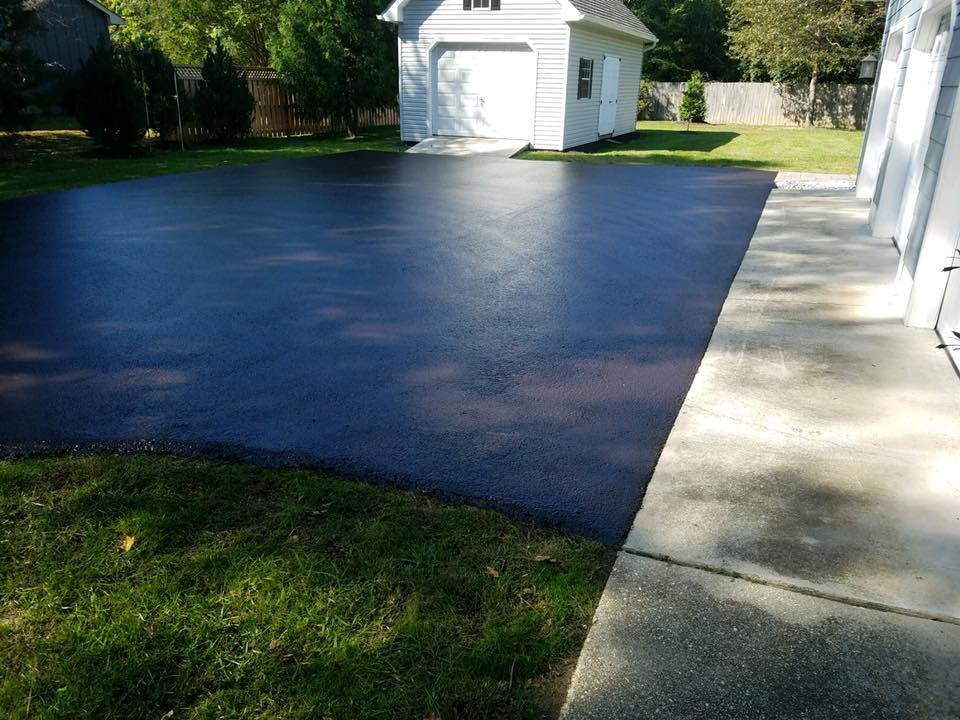 Newly Finished Seal Coated Driveway